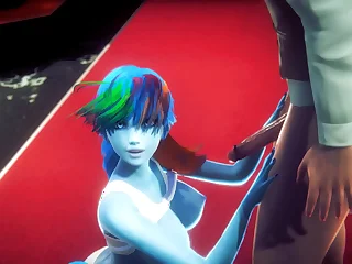 Rainbow Invigoration blowjob and handjob - 3D Porn
